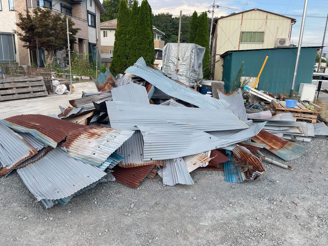 建設会社さまの資材置き場の解体工事（宇都宮市）