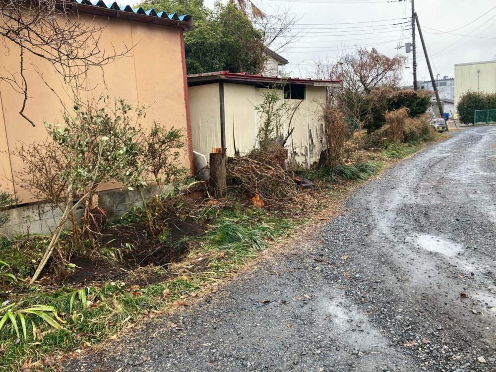 敷地を仕切るフェンス新設工事（壬生町）