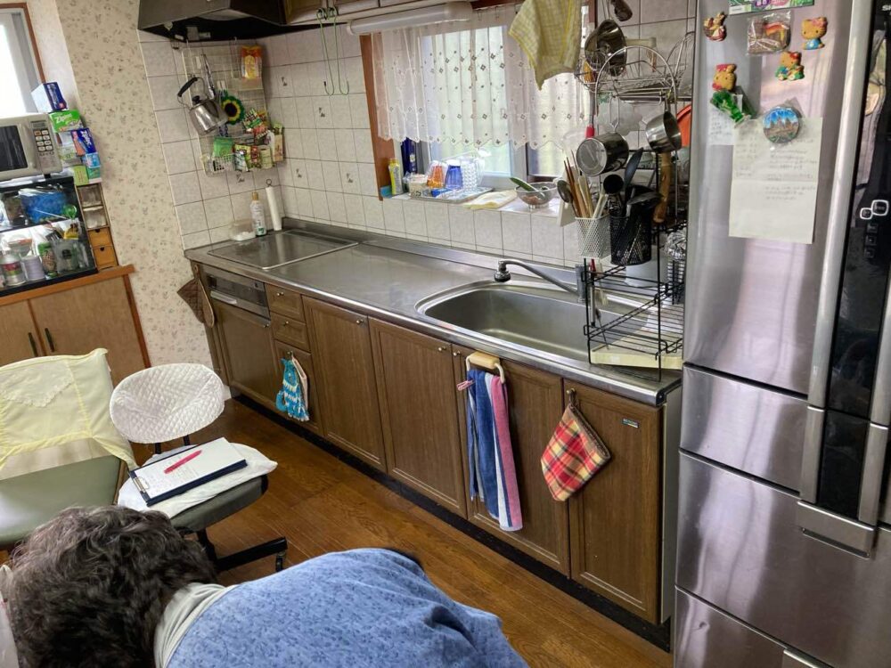 古くて劣化したキッチンの交換工事（高根沢町）